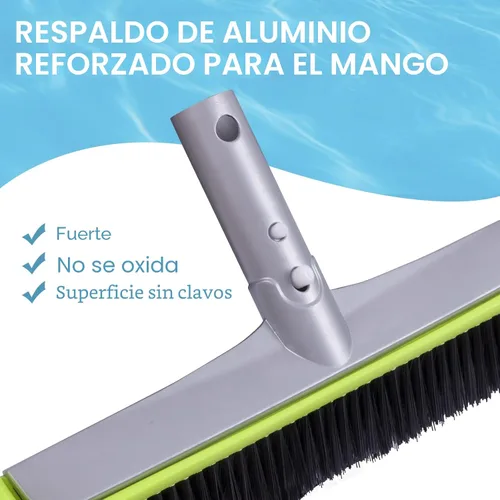 Miniatura 3 de Sepetrel - Cabezal de cepillo de piscina para limpieza de paredes, cepillos redondos resistentes para piscinas enterradas/desmontables con cerdas