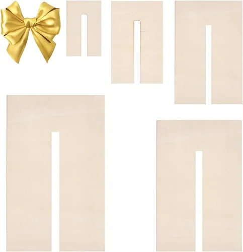 BENECREAT 5 plantillas para hacer lazos, tableros de madera para coser manualidades, herramienta de costura para hacer cintas, cabello y regalos