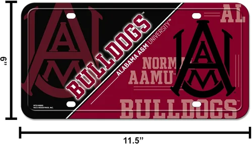 Miniatura 5 de NCAA etiqueta de metal para auto, negro