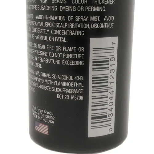 Miniatura 5 de High Beams Espesante de color temporal en spray para el cabello, negro, 2.7 oz (paquete de 3)