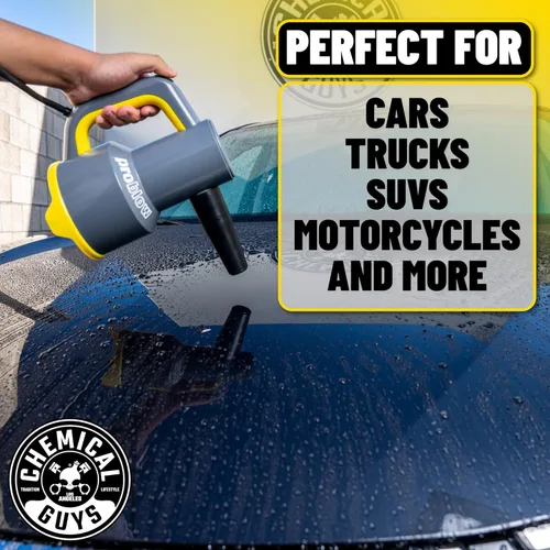 Miniatura 4 de Chemical Guys EQP403 ProBlow Secador y soplador de mano profesional de alto flujo (secadora de lavado de autos) para automóviles, camiones, SUV