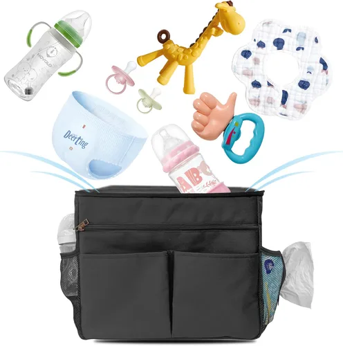 Miniatura 2 de Miracle Maby - Bolsa organizadora de cochecito para mamá, bolsa de carrito de bebé, compatible con cualquier cochecito, multifuncional de gran