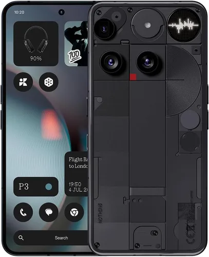 Teléfono móvil Nothing Phone (3), 2025 Nuevos teléfonos 5G desbloqueados 256GB, Android 15, Snapdragon 8s Gen4, teléfonos móviles AI con cuatro