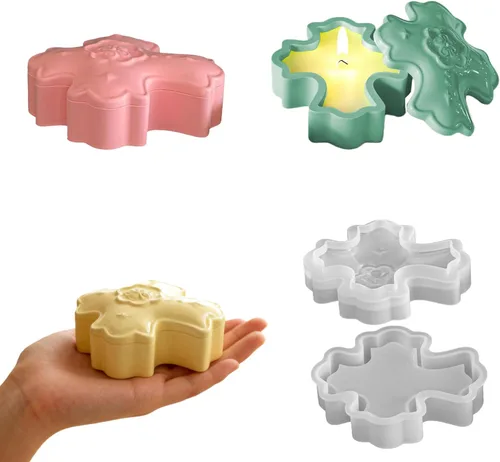 Miniatura 8 de Molde de silicona para tarro de vela de huevo de conejo de Pascua, molde de resina de huevo de conejo 3D para velas, taza de almacenamiento