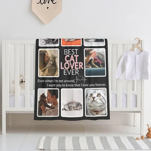 Miniatura 52 de Manta personalizada con collage de fotos, para hermana, amiga, madre, padre, familia, mascotas, parejas, en Navidad, cumpleaños, aniversario, regalo