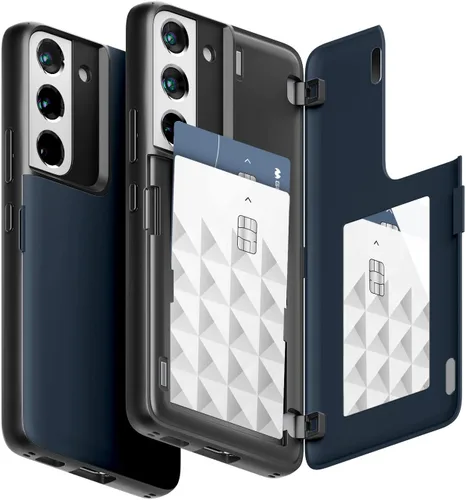 Miniatura 106 de GOOSPERY Funda tipo cartera para Samsung Galaxy S22 Ultra, [tarjetero] parachoques magnético de puerta con cierre automático, cubierta protectora