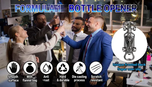 Miniatura 7 de LKKCHER Abrebotellas de automóvil, regalos de coche de carreras para hombres, abrebotellas de cerveza de coche de carreras únicos, regalos
