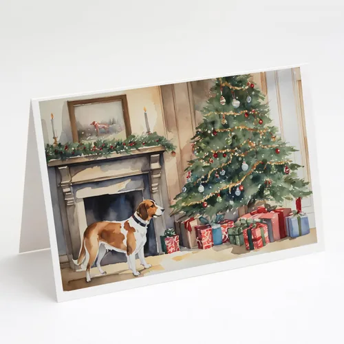 Miniatura 120 de Caroline's Treasures DAC2753GCA7P Paquete de 8 tarjetas de felicitación navideña acogedora de Husky siberiano Tarjetas en blanco con sobres