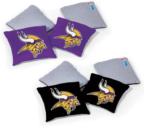 Miniatura 10 de Wild Sports - Bolsas de frijoles de doble cara de fútbol americano profesional de la NFL, 8 unidades, bolsas de lanzamiento de primera calidad