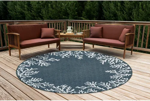 Miniatura 18 de Liora Manne Carmel - Alfombra decorativa de mezcla sintética para interiores y exteriores, de bajo perfil, contemporánea, decoración de peces Agua
