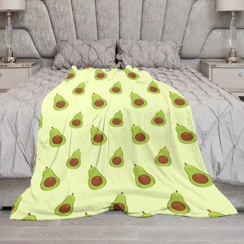 Miniatura 7 de Manta de aguacate – suave, mullida y cálida – Manta pequeña de 30 x 40 pulgadas para sofá, oficina, verde lindo regalo para niñas y niños