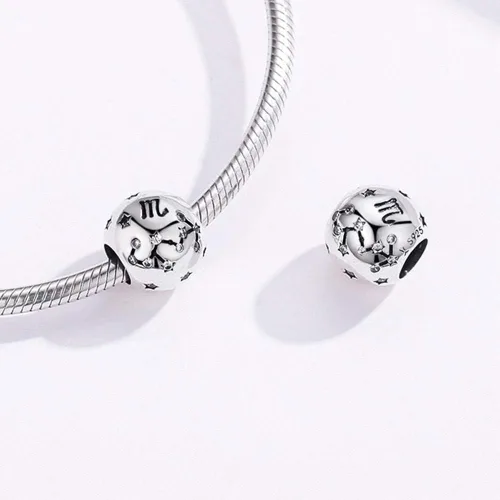 Miniatura 4 de LAMOONY Abalorio de constelación de plata de ley 925 para cumpleaños, aniversario, amor, fe para pulsera Pandora