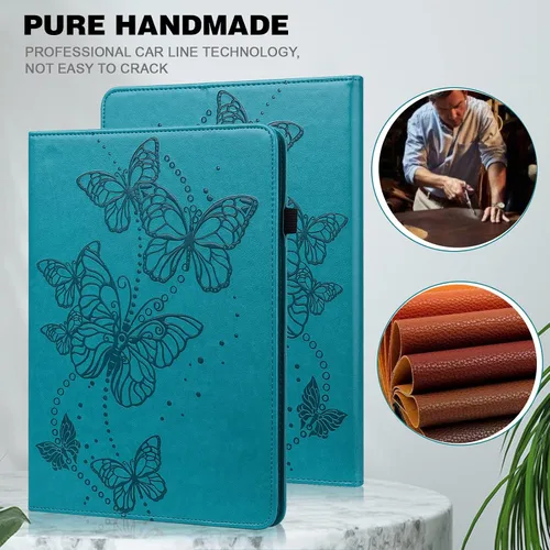 Miniatura 4 de Funda para Amazon Kindle Fire Max 11 (13ª generación, versión 2023) de 11 pulgadas, piel sintética, con soporte de mariposa en relieve, con lápiz