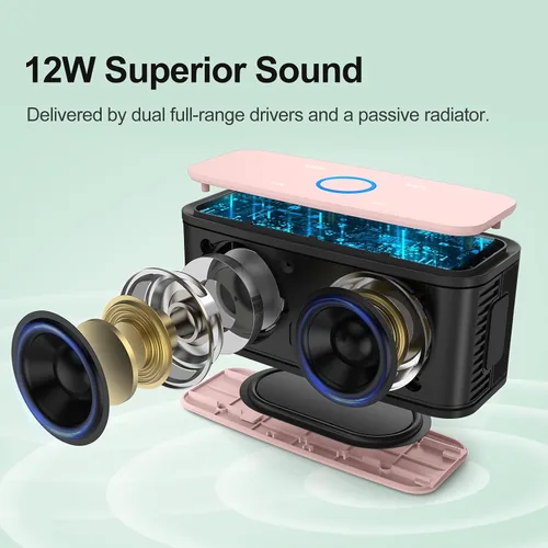 Miniatura 2 de DOSS Touch - Altavoz Bluetooth inalámbrico Rosa claro