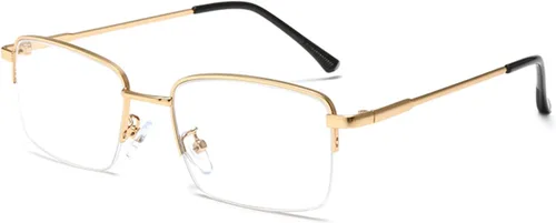Miniatura 9 de LJCZKA Gafas de bloqueo de luz azul sin montura para mujeres y hombres, lentes rectangulares frescos para computadora de negocios