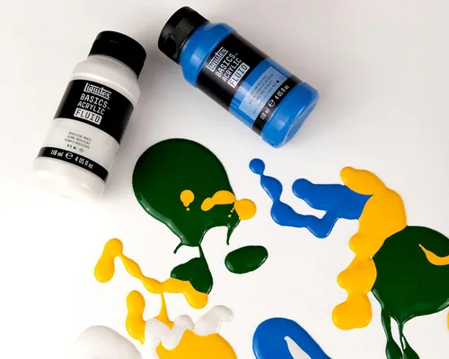 Miniatura 3 de Liquitex BASICS Pintura Acrílica Fluida, Botella de 118ml (4 oz), Blanco Titanio Titanio Blanco