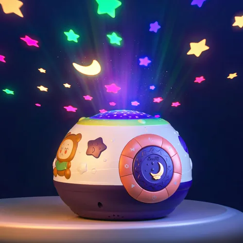 TUMAMA - Juguete de regalo para recién nacido, proyector de estrellas de luz nocturna para bebés, máquina de sonido para dormir para bebés, juguetes