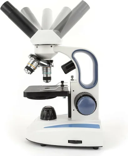 Miniatura 7 de AmScope Microscopio monocular compuesto inalámbrico digital M158C-2L-E, oculares WF10x y WF25x, aumento de 40x-1000x, iluminación LED superior e