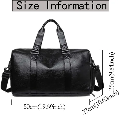 Miniatura 2 de Bolsa deportiva de piel sintética de 16 y 20 pulgadas para gimnasio, bolsa de viaje de 16 pulgadas, 25 L, 35 L, bolsas de lona deportivas