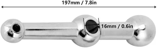 Miniatura 2 de FTVOGUE Manija de bola de la fresadora Manija tres bolas Manija de balanceo de tres píldoras Manija de bola Manivela de bola 0.630 in Diámetro