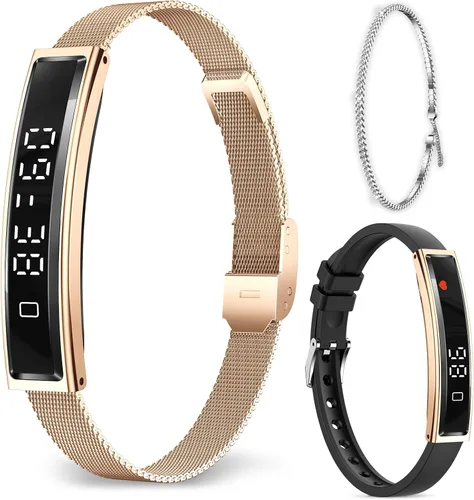 Miniatura 11 de Reloj inteligente para mujeres y hombres, pulsera inteligente ultraligera con monitor de frecuencia cardíaca/oxígeno en sangre/sueño/podómetro