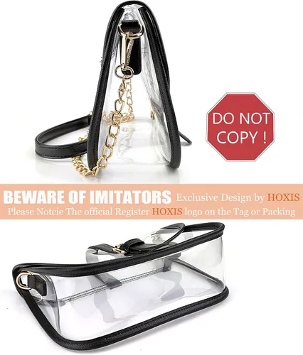 Miniatura 6 de Bolso transparente para mujer bolso de hombro con cadena transparente