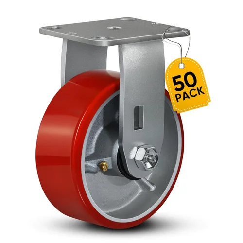 Miniatura 47 de Ruedas industriales de 4 x 2 pulgadas, ruedas resistentes, ruedas de poliuretano, capacidad de hasta 3200 libras. Uso para camión de plataforma