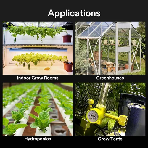 Miniatura 6 de VIVOSUN Sistema Emisor Regulador de CO2 para Hidroponía con Válvula Solenoide y Caudalímetro para Sala de Cultivo, Tienda de Cultivo, Jardín