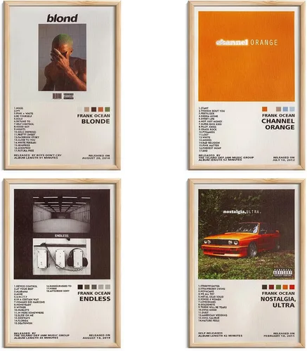 Miniatura 9 de ManRule Juego de pósteres de Kanye West de 6 piezas, pósteres de portada de álbum, pósteres de música de 8 por 12 pulgadas, arte de pared de lienzo