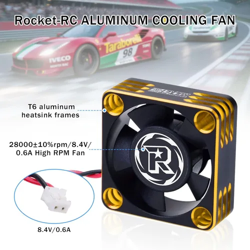 Miniatura 4 de Surpass Hobby Ventilador de refrigeración RC de 30 mm Disipación de calor Ventilador RC 28000RPM Ventilador ESC para Buggy ESC de coche RC 1/10 1/8