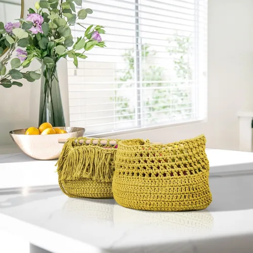 Miniatura 6 de ZUEXT - Cordón de algodón de macramé de 0.197 in x 328 yardas, cuerda trenzada de jengibre natural hecha a mano, 4 hebras, cuerda de punto