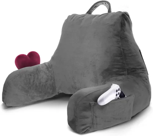 Miniatura 59 de Nestl Almohada de lectura para niños y adolescentes con espuma viscoelástica triturada, almohadas de respaldo para leer, ver y jugar, uso