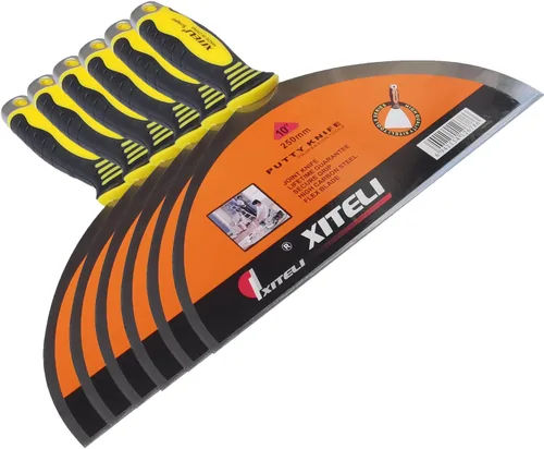 Miniatura 10 de Paquete de 6 espátulas de masilla, cuchillos de masilla de 6 pulgadas con mango ergonómico de plástico para pegar pintura, pared, azulejos