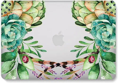Miniatura 3 de IVY Para MacBook Air 15 con M2 (Modelos: A2941) Flower Garland Clear Case con cubierta de teclado - A