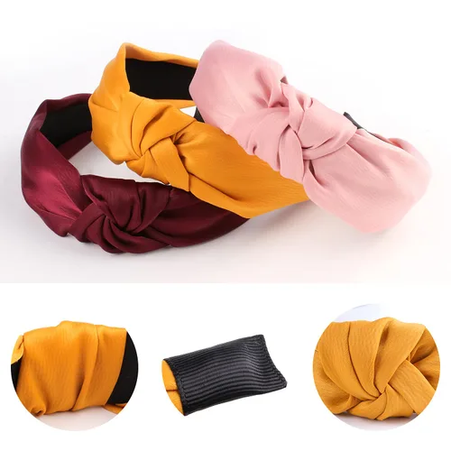 Miniatura 5 de TOBATOBA Diadema anudada para mujer, 10 unidades, diadema con nudo superior, antideslizante, a la moda, accesorios para el cabello para mujeres