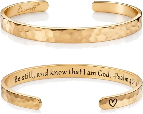 Miniatura 40 de Carviell Pulseras grabadas para mujer, inspiradoras, amistad, amor, mamá, hija, hermana, cristiana, graduación, conmemoración y regalos de boda, más