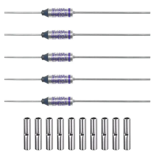 Miniatura 6 de (Paquete de 5 piezas) SF91E SEFUSE Fusibles térmicos 10A 250V (Compatibles con 110V, 125V) Fusibles térmicos de 94 grados Celsius Cortadores