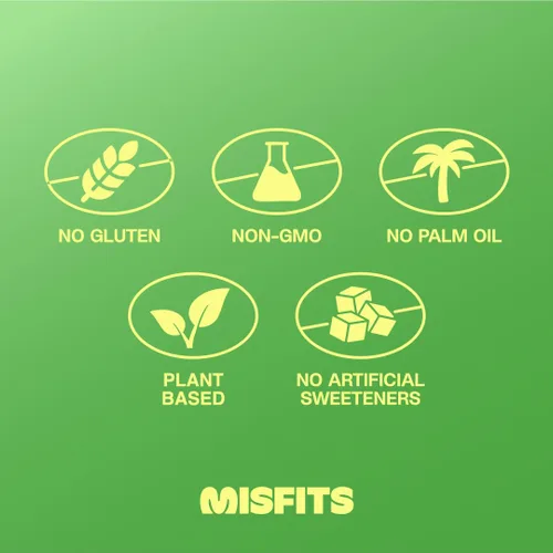 Miniatura 4 de Misfits Barras de proteína vegana – Pan de plátano Barras nutricionales – 0.49 oz de proteína, 0.04 oz de azúcar, a base de plantas, bajas