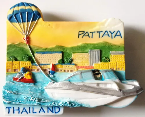 Miniatura 5 de WitnyStore Pequeño imán para nevera de Tailandia de 2 pulgadas de Isla Phi Phi en Krabi – Resina hecha a mano en miniatura 3D del sudeste asiático