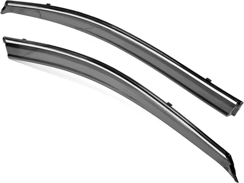 Miniatura 5 de IKON MOTORSPORTS - Visera de ventana compatible con Nissan Altima 2013-2018, policarbonato teñido ahumado y semitransparente con ribete cromado