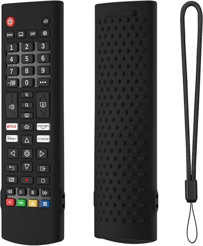 Funda protectora de silicona Hi Color para mando a distancia de LG TV AKB75095307 AKB75375604 AKB74915305. Funda protectora de silicona para LG Negro