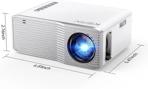 Miniatura 9 de Proyector con WiFi y Bluetooth, [Native 1080P Upgrade 240 ANSI] KSAN Proyector portátil, mini proyector de películas para uso al aire libre, Blanco
