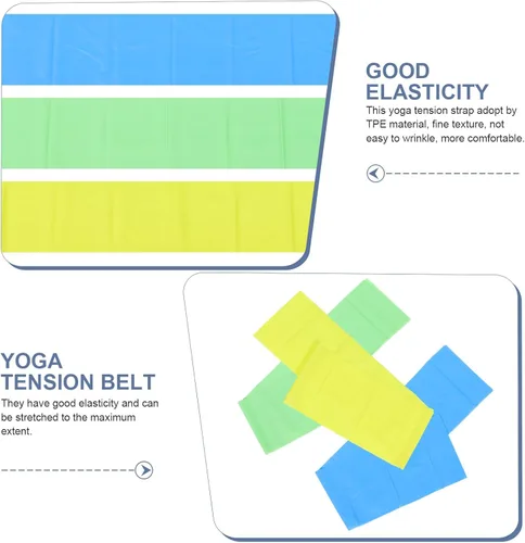 Miniatura 8 de Sosoport Resistance Bands Set 3pcs Yoga Stretch Strap Elastic Fitness Bands for Exercise Back Shoulder Training Sturdy Elastic for Women Home Gym
