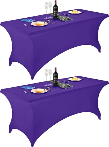 Miniatura 108 de FORLIFE - Funda de mesa de elastano, mantel ajustado de 4 pies para mesas rectangulares, funda elástica para patio, universal para bodas, banquetes