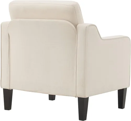 Miniatura 9 de VINGLI Juego de 2 Sillas de Acento Modernas, Sillas Beige para Sala de Estar, Sillón Cómodo para Dormitorio, Silla de Sofá Tapizada, Silla