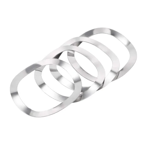 uxcell Arandela de resorte de onda de acero inoxidable 304 de 1.220 in x 1.535 in x 0.016 in, 4 piezas para tornillo