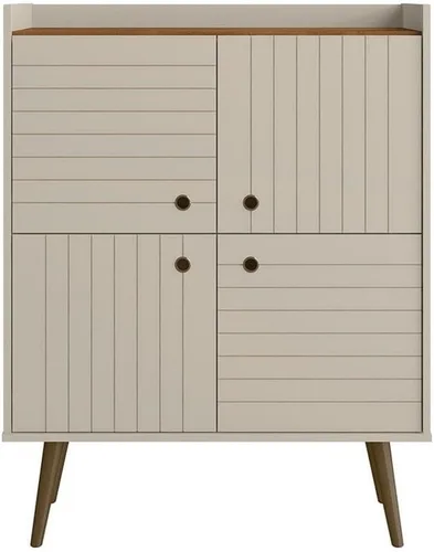 Miniatura 10 de Manhattan Comfort Bogart - Armario decorativo moderno de mediados de siglo de 45.5 pulgadas para uso en la oficina en casa y sala de estar, incluye