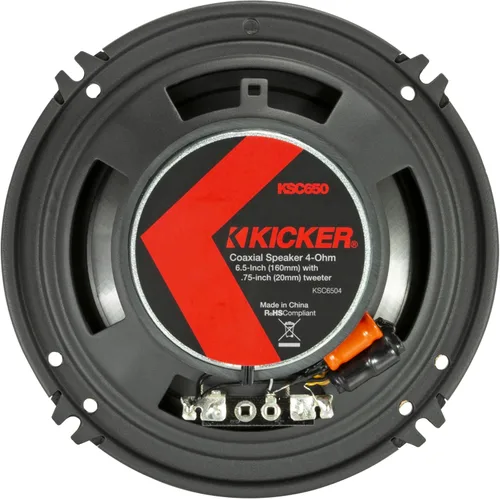 Miniatura 7 de KICKER 51KSC6504 KS-Series - Altavoces coaxiales de 6.5 pulgadas con tweeters de 0.75 pulgadas, 4 ohmios, par