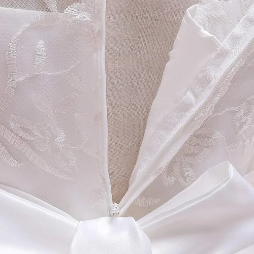 Miniatura 5 de FMYFWY Vestido de manga larga de encaje de tul para niñas, vestido de princesa para boda, cumpleaños, concurso, fiesta, comunión, baile