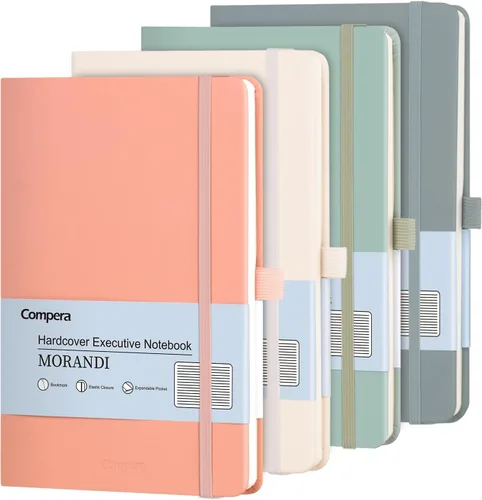 Miniatura 7 de Comix Paquete de 8 cuadernos rayados para el trabajo, 240 páginas, 5.5 x 8.3 pulgadas, tapa dura, tamaño A5 mediano a rayas universitarias